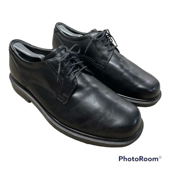 SAS Ambassador Lace Up Oxford Black Leather Shoes 11.5 WW (Double Wide) - Picture 1 of 13